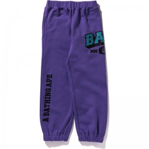 Kids' Bape Line Camo Sweat Pants Relaxed Fit Pants Purple USA | YN7493843