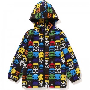 Kids' Bape Milo Safari Block Hoodie Jacket Hoodie Multicolor USA | HP5104114