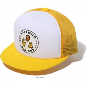 Kids' Bape Minions Mesh Cap Caps Yellow USA | OU3726276