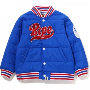 Kids' Bape Patch Padded Jacket Jackets Blue USA | SM1463243