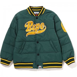 Kids' Bape Patch Padded Jacket Jackets Green USA | RX4944894