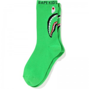 Kids' Bape Shark Socks Socks Green USA | WK6615565