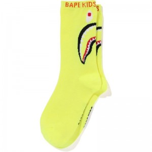 Kids' Bape Shark Socks Socks Yellow USA | DI5321731