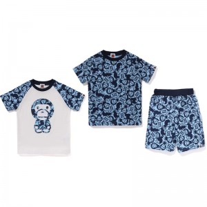 Kids' Bape Solid Baby Milo Gift Set Gift Set Navy USA | IM9478648