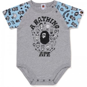 Kids' Bape X Chocomoo Milo Friends Bodysuit Pake Set Underwear Grey USA | CL4529059