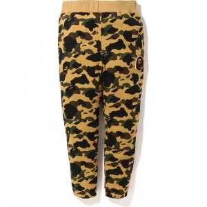 Men Bape 1st Camo Ape Head Patched Sweat Pants Pants Yellow USA | VQ9345435