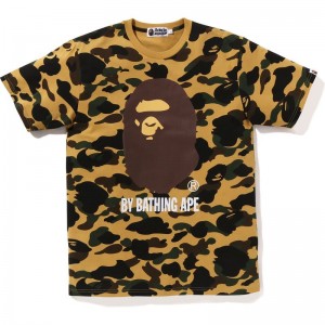 Men Bape 1st Camo By Bathing Ape Tee Cut And Sewn Yellow USA | CR1101411