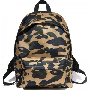 Men Bape 1st Camo Cordura Day Pack Bags Yellow USA | JN8868288