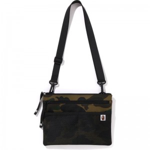 Men Bape 1st Camo Cordura Sacoche Bags Green USA | TW2975895