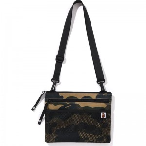 Men Bape 1st Camo Cordura Sacoche Bags Yellow USA | IH7600460