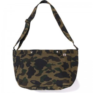 Men Bape 1st Camo Cordura Shoulder Bag Bags Green USA | KP8240920