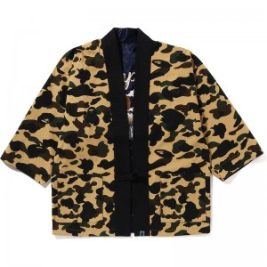 Men Bape 1st Camo Craft Man Reversible Jacket Jackets Yellow USA | ND7681061