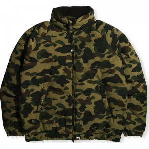 Men Bape 1st Camo Loose Fit Down Jacket Jackets Green USA | FC9879189