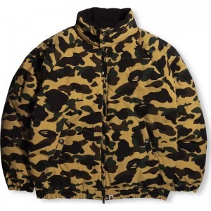 Men Bape 1st Camo Loose Fit Down Jacket Jackets Yellow USA | JG2776476