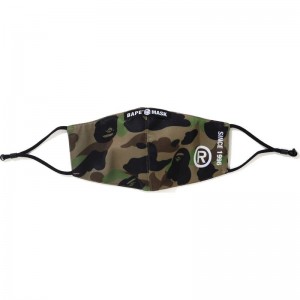 Men Bape 1st Camo Mask Accessories Green USA | UU3568758