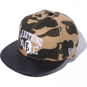 Men Bape 1st Camo New Era 9 Fifty Cap Caps Yellow USA | NS8170210