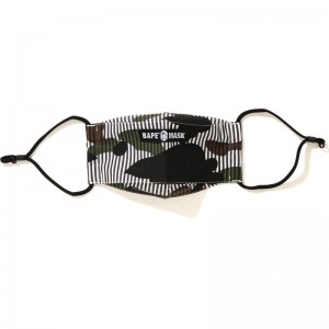 Men Bape 1st Camo Stripe Mask Accessories Black USA | GB2511651