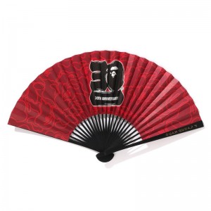 Men Bape 30th Anniv. Japanese Folding Fan Accessories Red USA | FV6384034