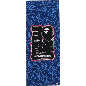 Men Bape 30th Anniv. Tenugui Accessories Navy USA | NJ3606566