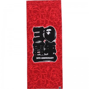 Men Bape 30th Anniv. Tenugui Accessories Red USA | PE2313033