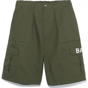 Men Bape 6 Pocket Wide Fit Shorts Shorts Olivedrab USA | TN4157717