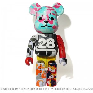 Men Bape A Bathing Ape 28th Anniversary Be@rbrick 1000% Figure Pink USA | ME9799079