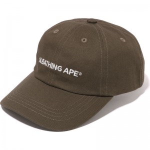 Men Bape A Bathing Ape 6panel Cap Caps Olivedrab USA | BO2260920