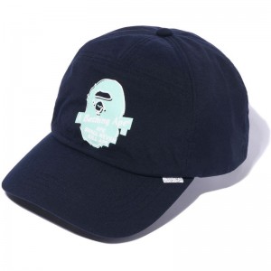 Men Bape A Bathing Ape Panel Cap Caps Navy USA | WH7566856