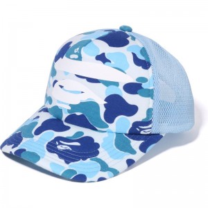 Men Bape Abc Camo Ape Face Mesh Cap Caps Blue USA | DE7281121