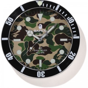 Men Bape Abc Camo Bapex® Wall Clock Home Green USA | DW3888388