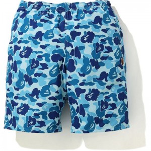 Men Bape Abc Camo Beach Shorts Shorts Blue USA | OS6237427