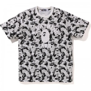 Men Bape Abc Camo College Tee Cut And Sewn Grey USA | SG3118818