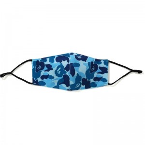 Men Bape Abc Camo Mask Accessories Blue USA | SM0524154