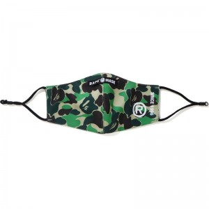 Men Bape Abc Camo Mask Accessories Green USA | AE9362732