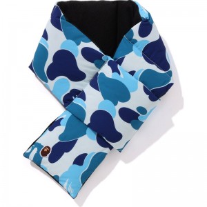 Men Bape Abc Camo Pocket Fleece Scarf Accessories Blue USA | JB2423743