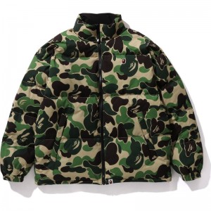 Men Bape Abc Camo Reversible Down Jacket Relaxed Fit Jackets Green USA | WK1742572