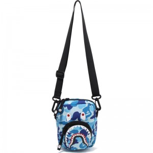 Men Bape Abc Camo Shark Mini Bag Bags Blue USA | WV3594954