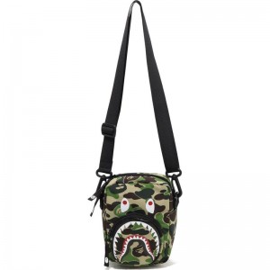 Men Bape Abc Camo Shark Mini Bag Bags Green USA | ZS0240820