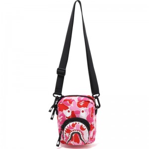 Men Bape Abc Camo Shark Mini Bag Bags Pink USA | ZQ4591751