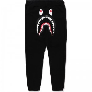 Men Bape Abc Camo Shark Sweat Pants Pants Black USA | XE7902392