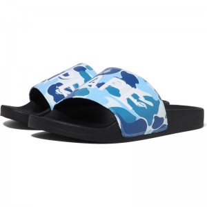 Men Bape Abc Camo Slide Sandals Sandals Blue USA | LE5399739