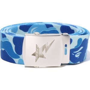 Men Bape Abc Camo Sta Gi Belt Accessories Blue USA | OY9855485