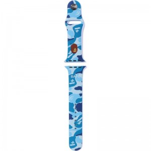 Men Bape Abc Camo Watch Band Accessories Blue USA | KX2722872