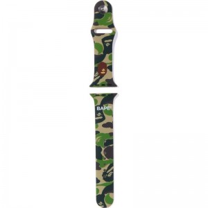 Men Bape Abc Camo Watch Band Accessories Green USA | OQ9716276