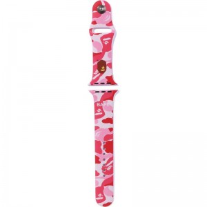 Men Bape Abc Camo Watch Band Accessories Pink USA | EJ2783673