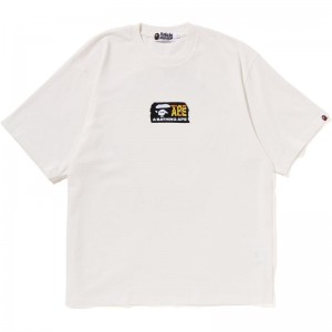 Men Bape Album Monogram Tee Cut And Sewn White USA | YU9756476