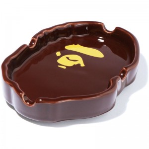 Men Bape Ape Head Ashtray Home Brown USA | HU4174014