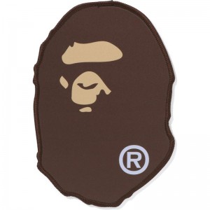 Men Bape Ape Head Mouse Pad Accessories Brown USA | OP0550450