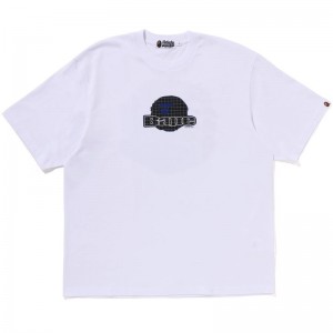 Men Bape Ape Head Relaxed Fit Tee Cut And Sewn White USA | AN1396136