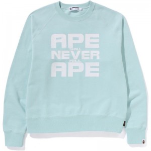 Men Bape Ape Shall Never Kill Ape Crewneck Sweatshirts Sax USA | YG7997997